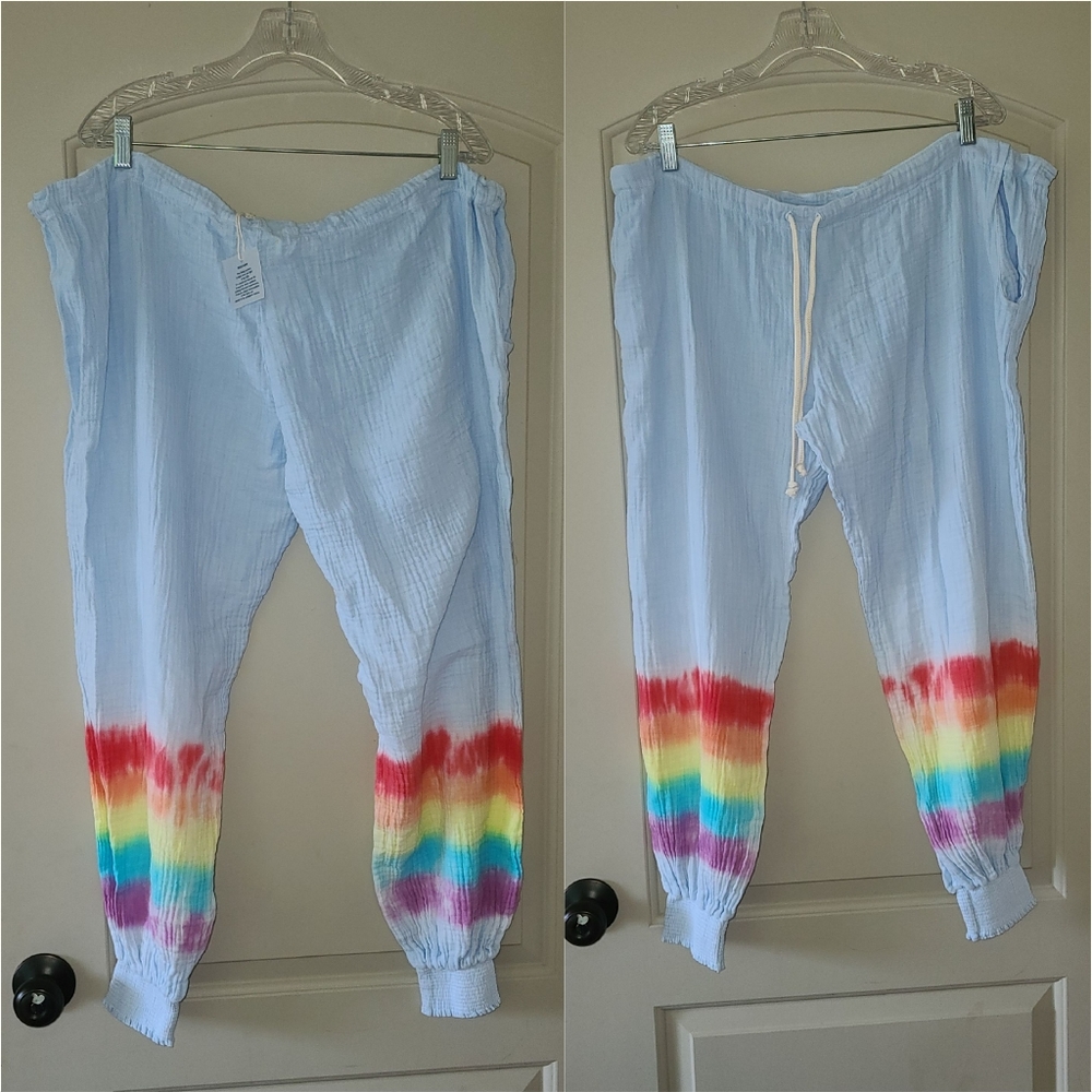 New 9Seed Fire Island Surf Pants Prism Tie Dye M/L - Picture 13 of 16